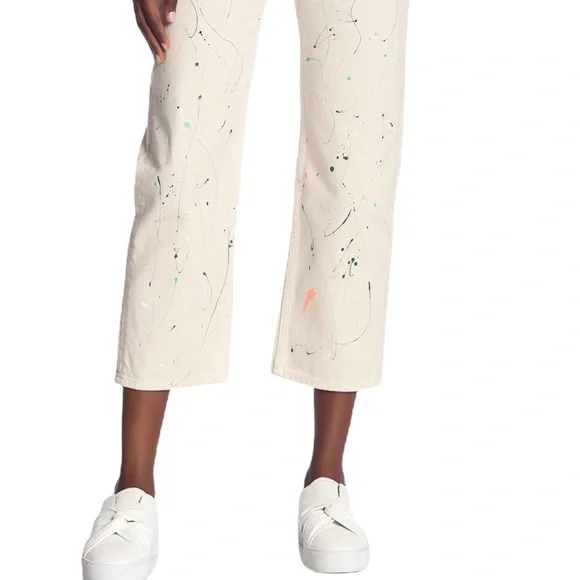 RAG AND BONE Paint Splatter High rise Boyfriend Jeans Womens Size 27